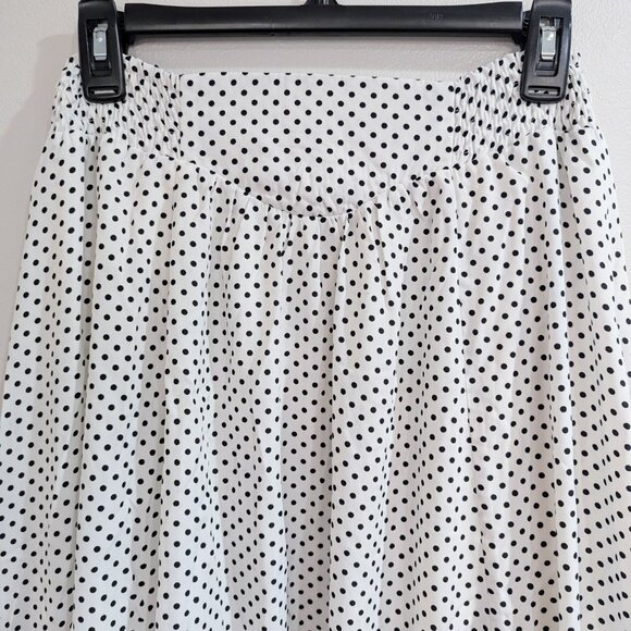 UMGEE Nwt Flowy Ruffle Polka Dot Skirt Set M White Black Full Skirt Western - Picture 6 of 12